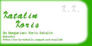 katalin koris business card